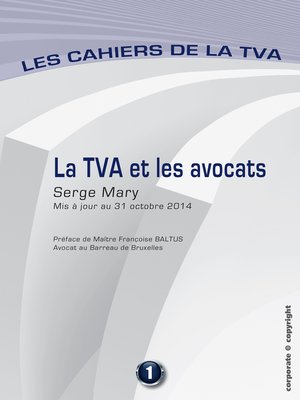 cover image of La TVA et les avocats